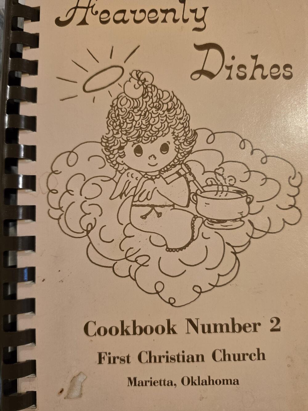 Heavenly Dishes Cookbook No. 2 First Christian Church Marietta Oklahoma Vintage